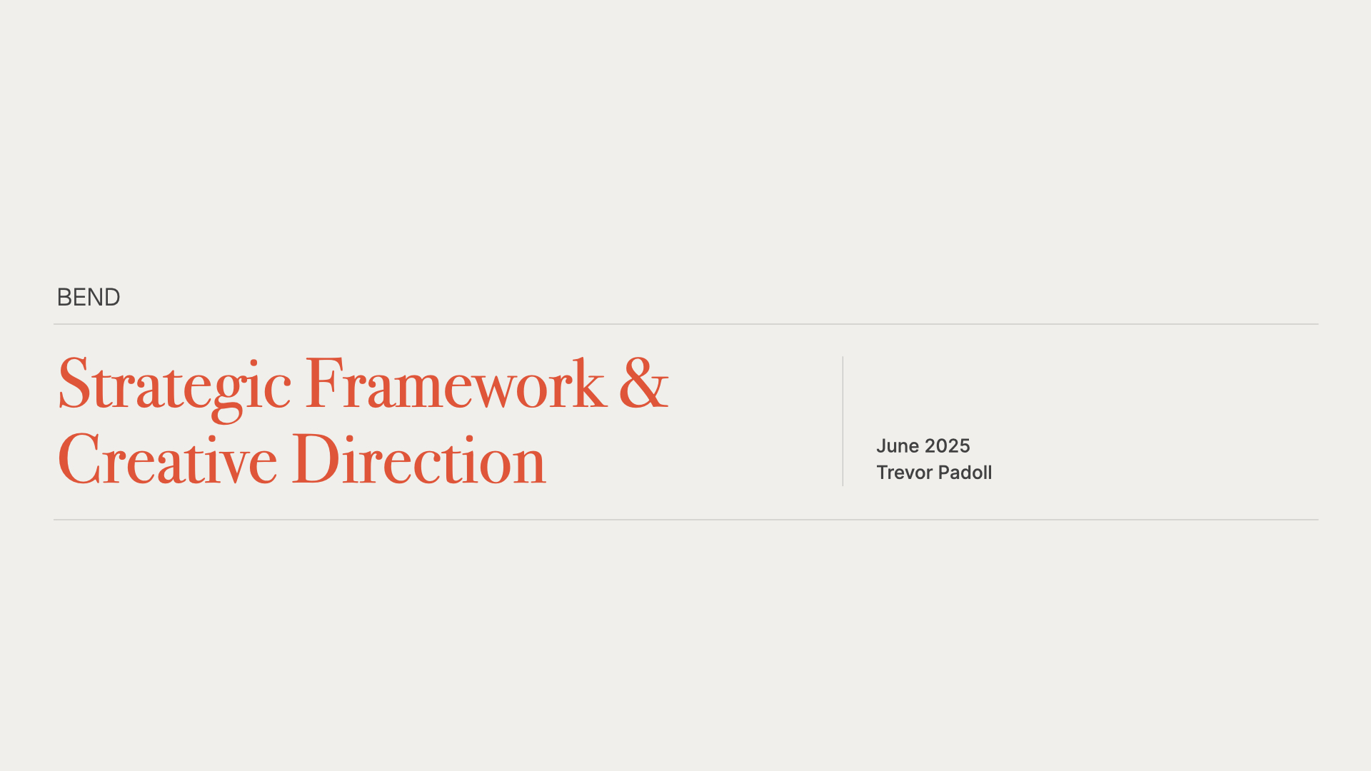 BEND Furnishings concept slide 1